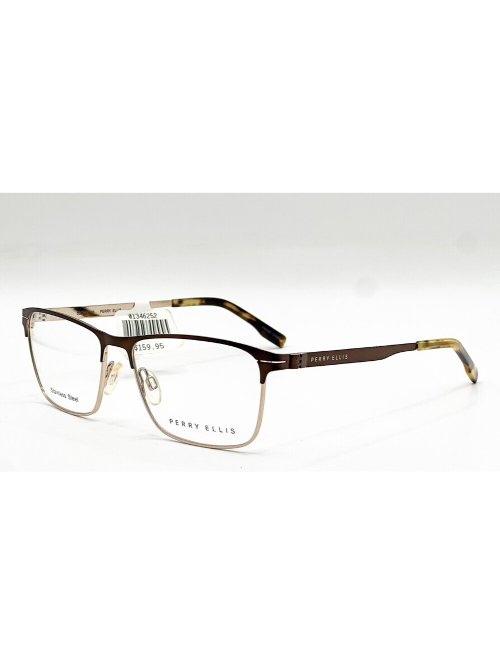 Perry Ellis Pe 408-3 Matte Dark Chocolate Authentic Eyeglasses 55-16-140